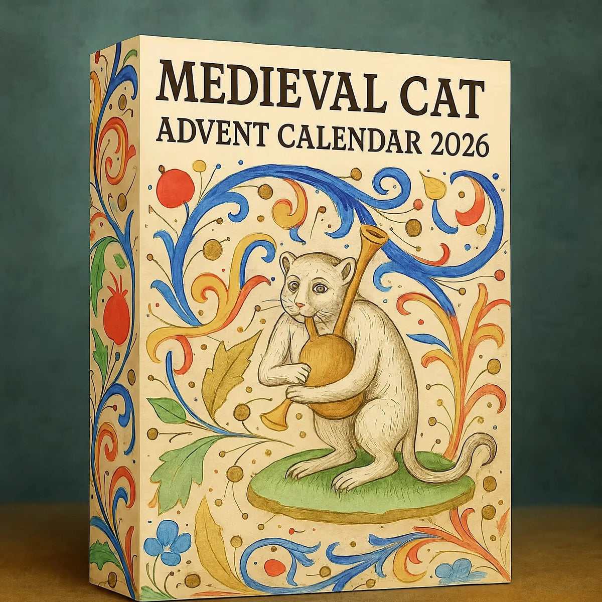 Advent Calendar 24 Medieval Cat Figurines Acrylic Ornaments