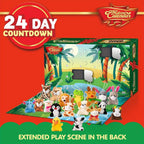 Advent Calendar 24 Mini Plush Animals Reusable Christmas Countdown