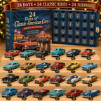 Advent Calendar 24 Miniature Classic Cars Display Collection