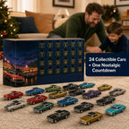 Advent Calendar 24 Miniature Classic Cars Display Collection