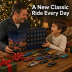 Advent Calendar 24 Miniature Classic Cars Display Collection