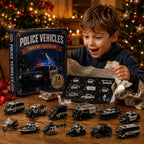 Advent Calendar 24 Police Vehicles Collection & Play Set