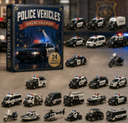 Advent Calendar 24 Police Vehicles Collection & Play Set