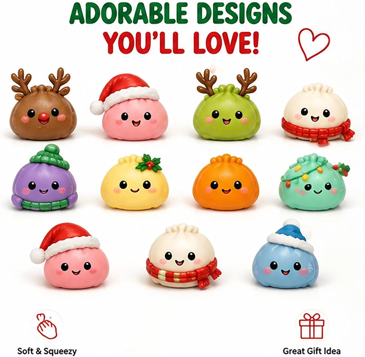 Advent Calendar 24 Squishy Toys Collectible Surprises