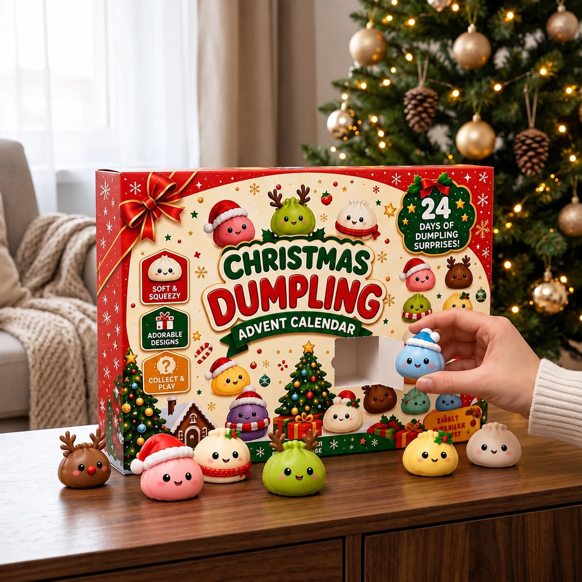 Advent Calendar 24 Squishy Toys Collectible Surprises