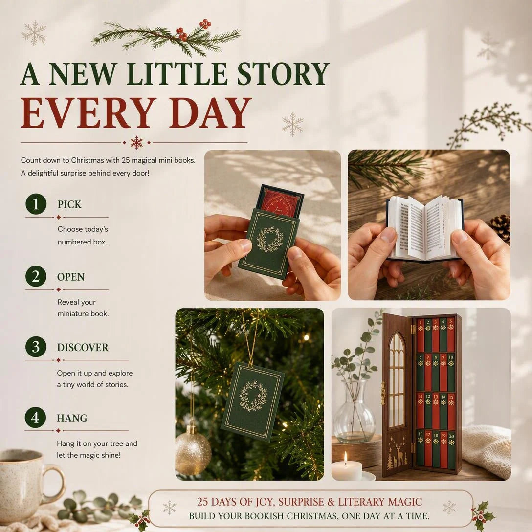 Advent Calendar 25 Mini Books With Hanging Loops