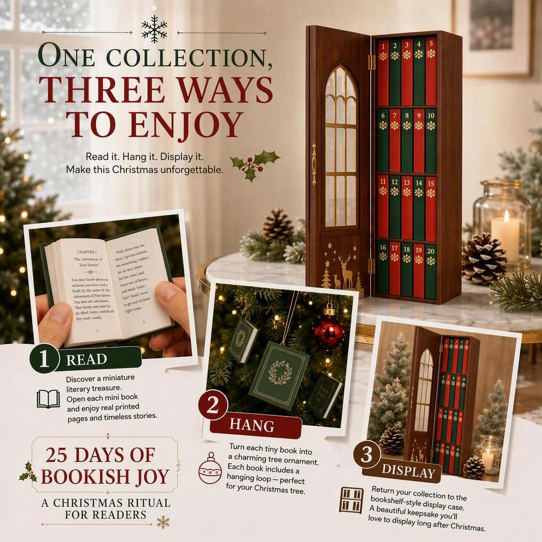 Advent Calendar 25 Mini Books With Hanging Loops