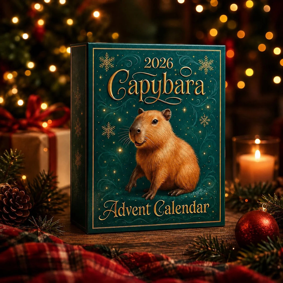 Advent Calendar Capybara Ornaments 24-Day Christmas Countdown