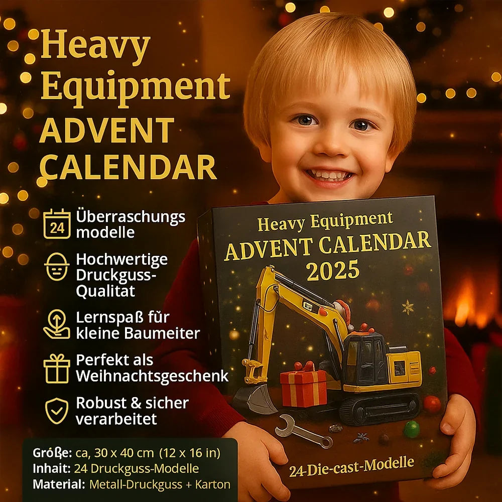 Advent Calendar Construction Vehicles Die-Cast Metal 24 Doors