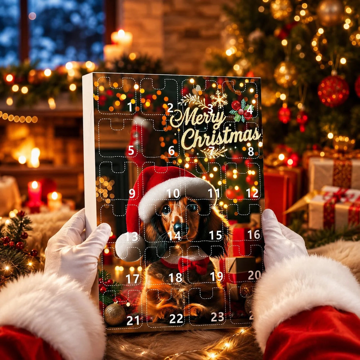 Advent Calendar Dachshund Ornaments 24 Daily Surprises