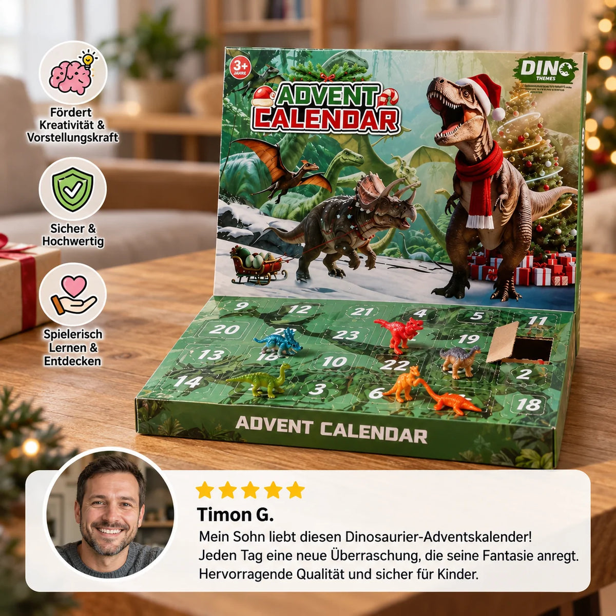 Advent Calendar Dinosaur 24 Daily Surprises