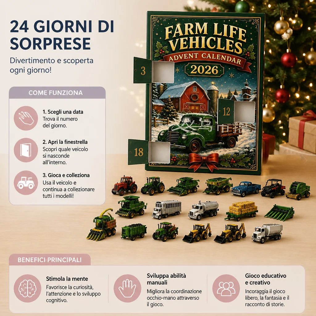 Advent Calendar Farm Vehicles 24-Day Countdown