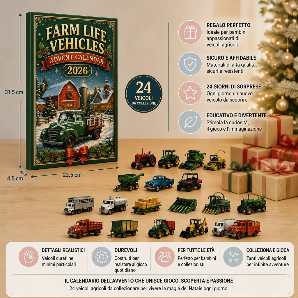 Advent Calendar Farm Vehicles 24-Day Countdown