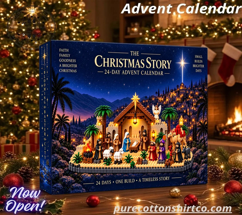 Advent Calendar Nativity Scene 24-Day Hanging or Standing