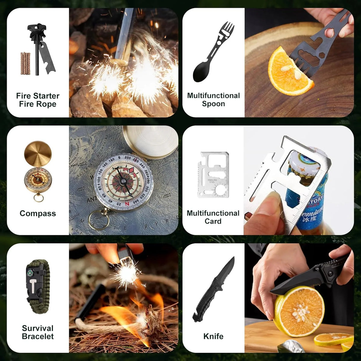Advent Calendar Outdoor Survival Gear 24 Pieces