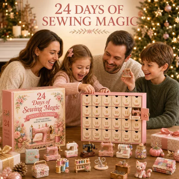 Advent Calendar Sewing-Themed Collectible Set of 24 Miniatures