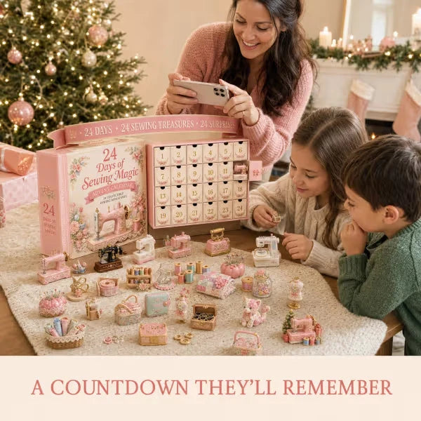 Advent Calendar Sewing-Themed Collectible Set of 24 Miniatures