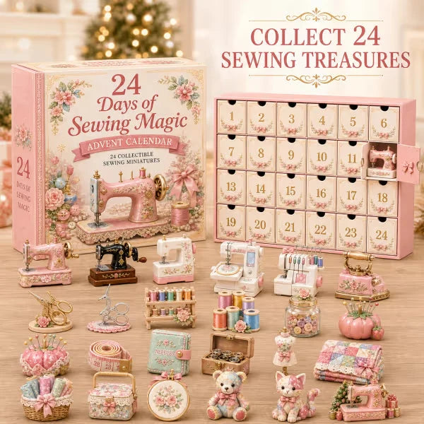 Advent Calendar Sewing-Themed Collectible Set of 24 Miniatures