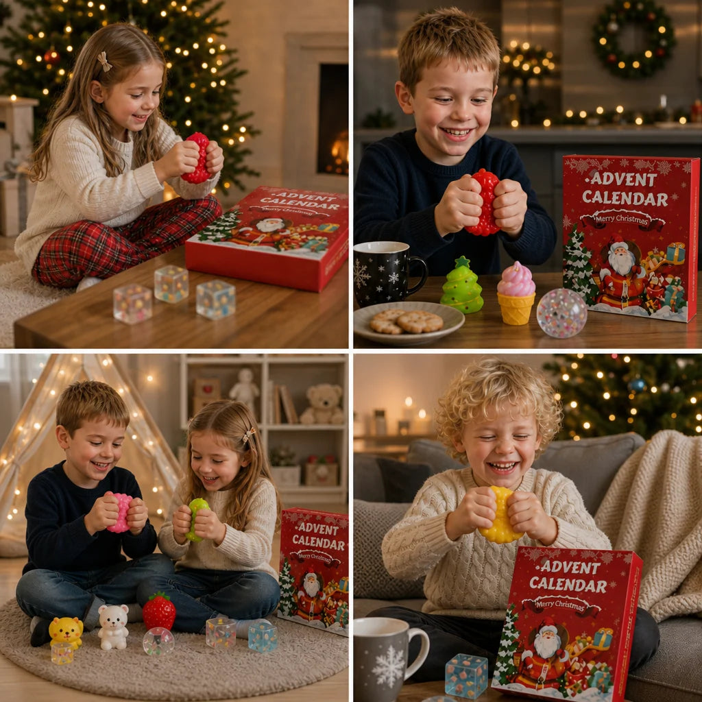 Advent Calendar Squishy Toys 24-Day Christmas Countdown