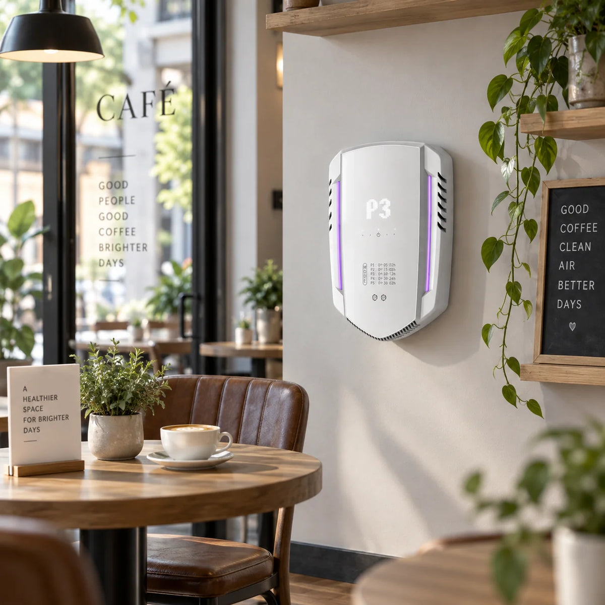 Air Purifier Compact Wall-Mountable Whisper-Quiet
