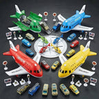 Airplane Playset Transforming Play Base Fold-Out Tracks