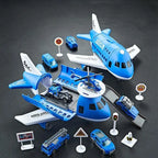 Airplane Playset Transforming Play Base Fold-Out Tracks