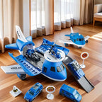 Airplane Playset Transforming Play Base Fold-Out Tracks