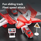 Airplane Playset Transforming Play Base Fold-Out Tracks