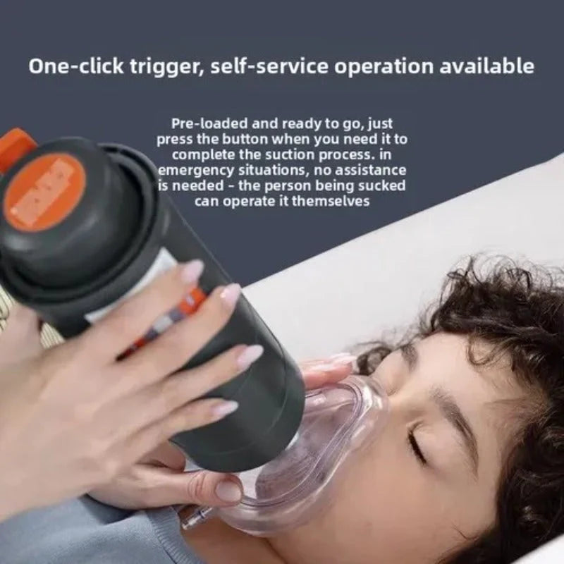 Airway Suction Device Manual One-Button Three Silicone Masks