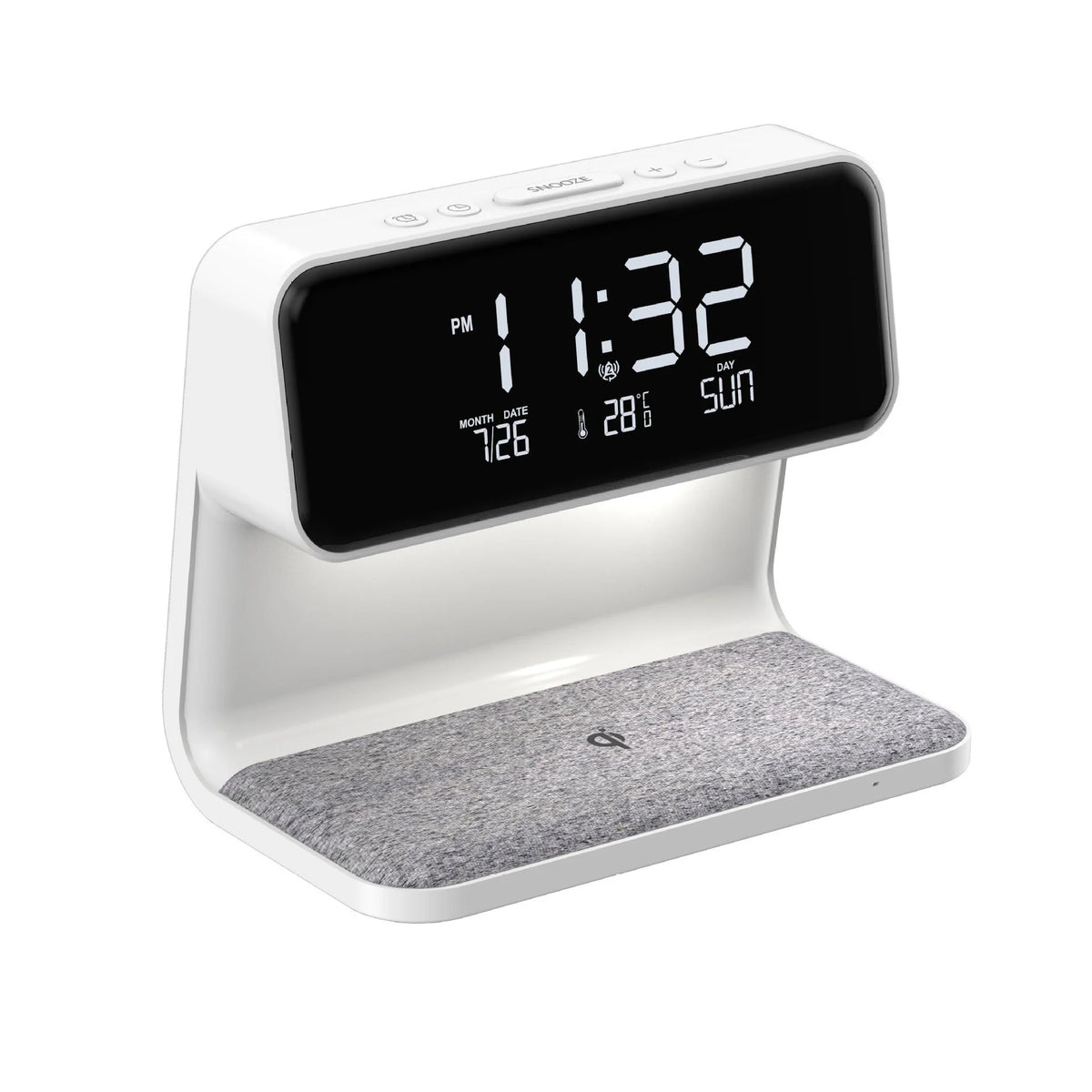 Alarm Clock Wireless Charging & Touch Dimmable Night Light