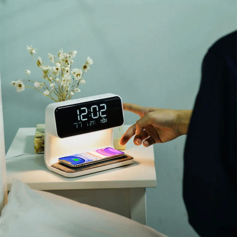 Alarm Clock Wireless Charging & Touch Dimmable Night Light
