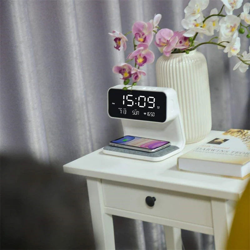 Alarm Clock Wireless Charging & Touch Dimmable Night Light