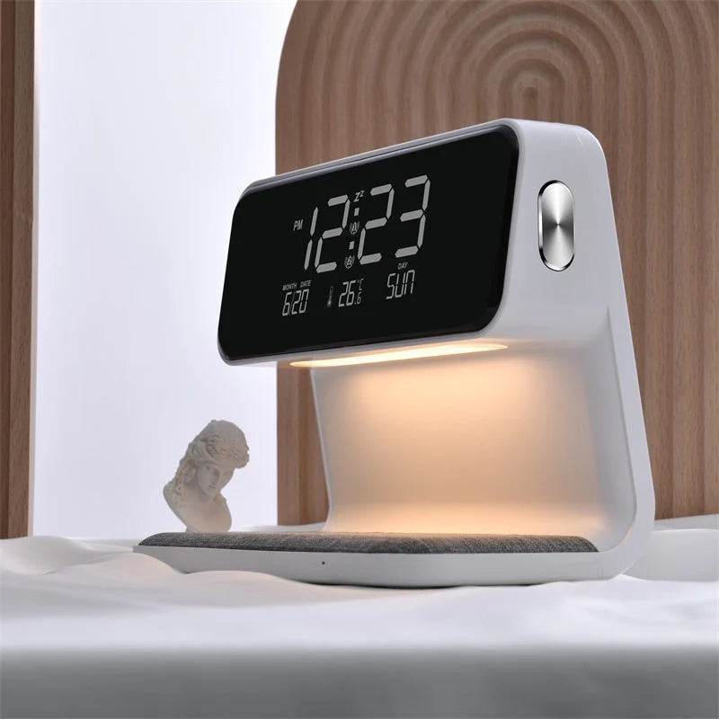Alarm Clock Wireless Charging & Touch Dimmable Night Light