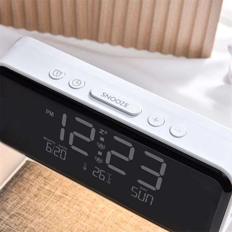 Alarm Clock Wireless Charging & Touch Dimmable Night Light