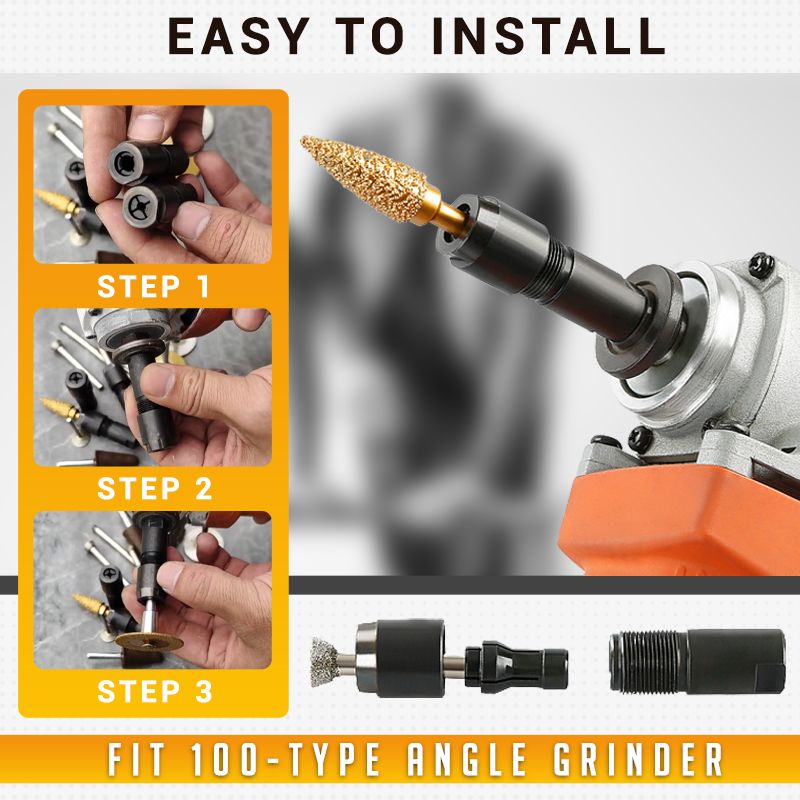 Angle Grinder Adapter Solid Metal Dual Clamps