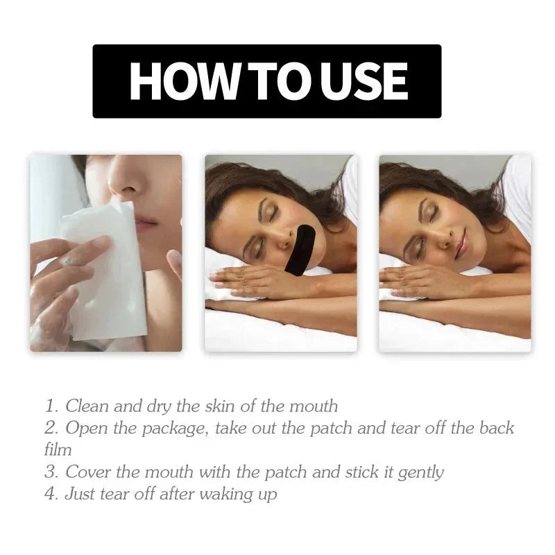 Anti-Snoring Strips Breathable Textile & Gentle Adhesive 30 Count