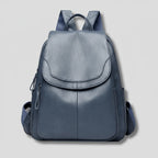 Anti-Theft Backpack Embossed PU Leather Multiple Compartments
