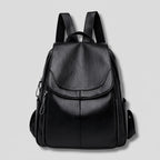 Anti-Theft Backpack Embossed PU Leather Multiple Compartments