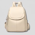 Anti-Theft Backpack Embossed PU Leather Multiple Compartments