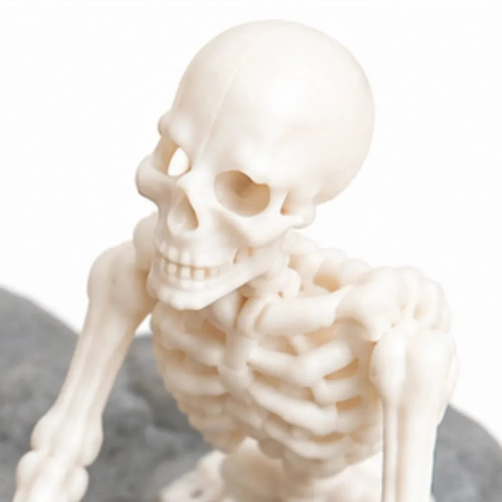 Aquarium Ornament Skeleton Air-Driven Spinning Wheel