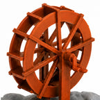 Aquarium Ornament Skeleton Air-Driven Spinning Wheel