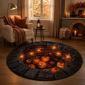 Area Rug 3D Pumpkin & Lantern Design Soft Durable Material