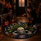 Area Rug 3D Pumpkin & Lantern Design Soft Durable Material