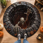 Area Rug 3D Pumpkin & Lantern Design Soft Durable Material