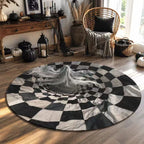 Area Rug 3D Pumpkin & Lantern Design Soft Durable Material