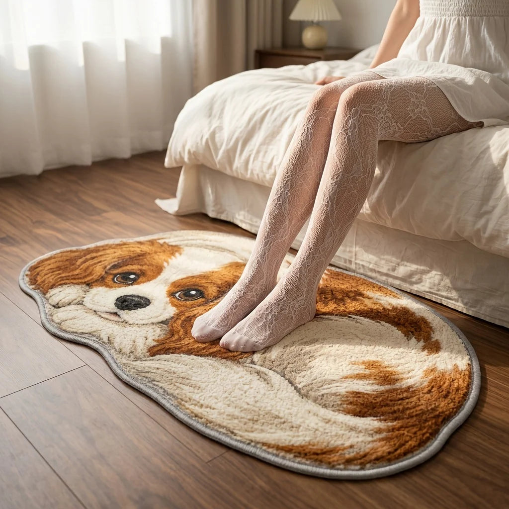 Area Rug Dog Print Soft & Easy-Clean