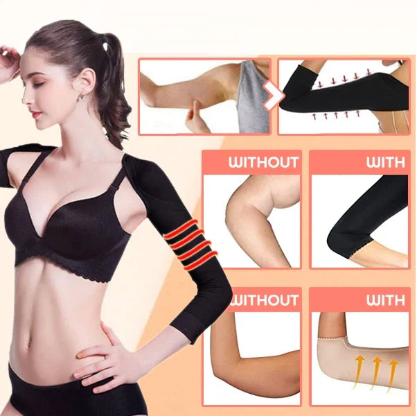 Arm Sleeves Compression Posture Support Seamless Fit