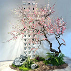 Artificial Cherry Blossom Tree Lifelike Low-Maintenance Stable Base