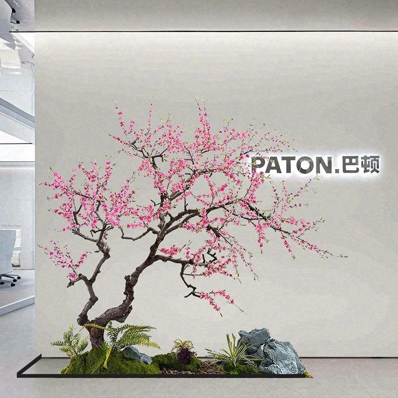 Artificial Cherry Blossom Tree Lifelike Low-Maintenance Stable Base