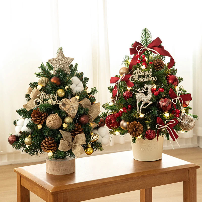 Artificial Christmas Tree Tabletop With String Lights
